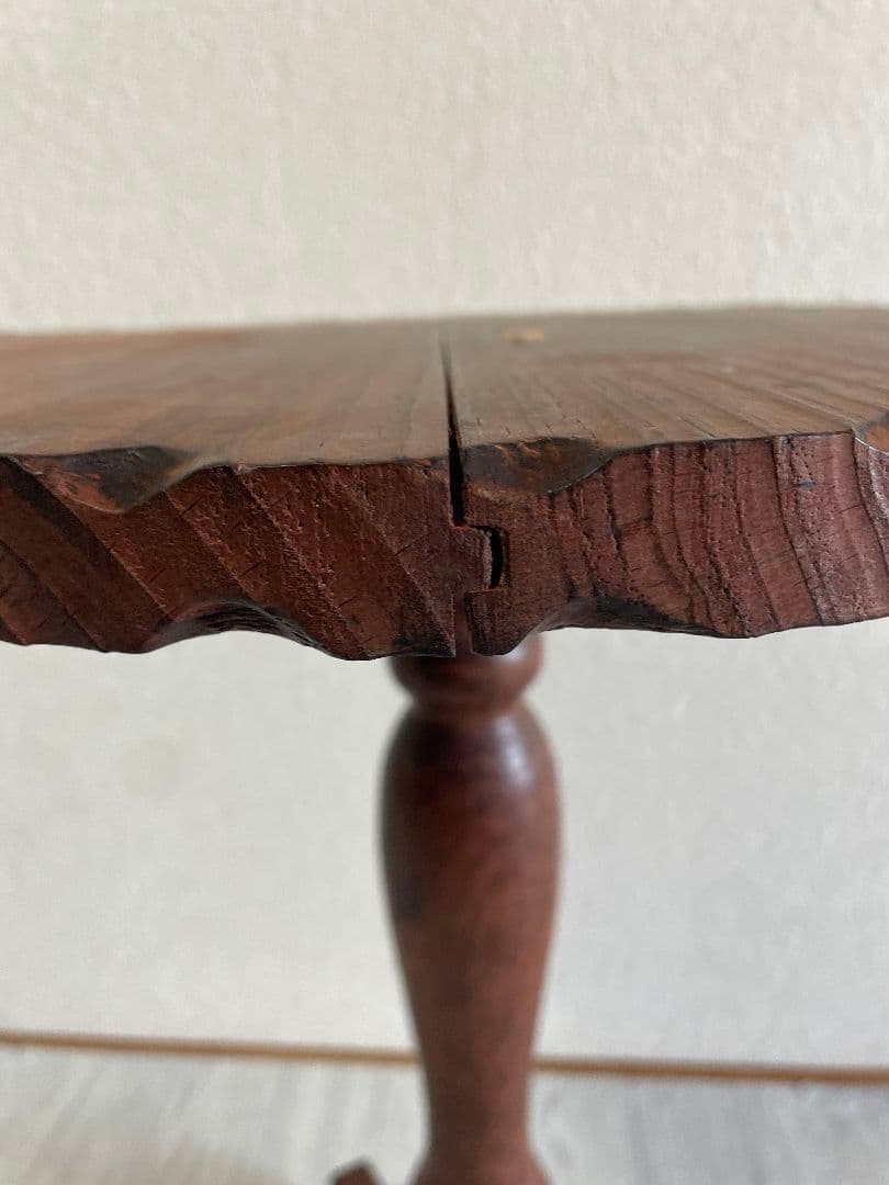 スペイン製　民芸品　サイドテーブル　花台　輸入家具