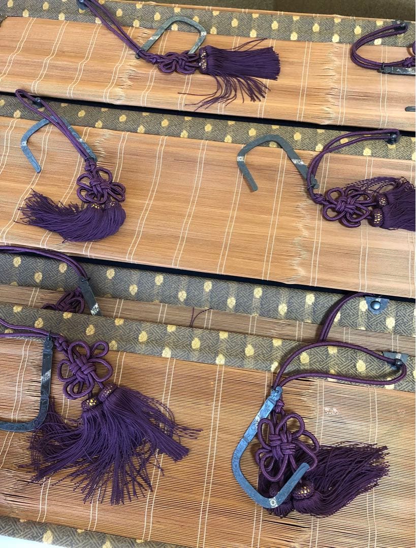 割引❗️御座敷簾 御簾 大小各2枚計4枚組 木箱　250725F1