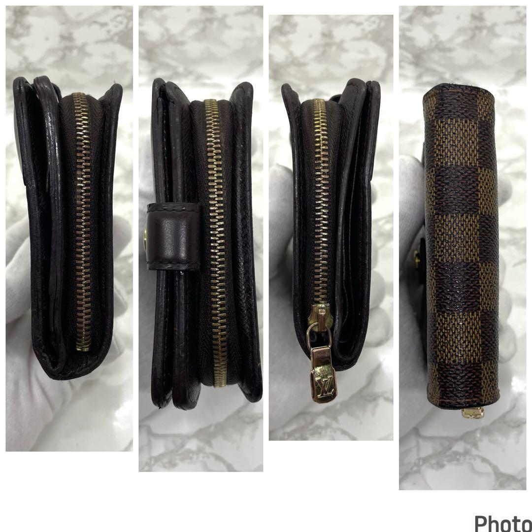 ルイヴィトン　ダミエ　コンパクト　ジップ　二つ折り財布