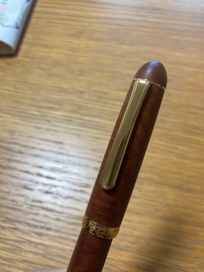 プラチナ　万年筆2本セット（ブライヤー、アカブライヤー）つやふきん付き