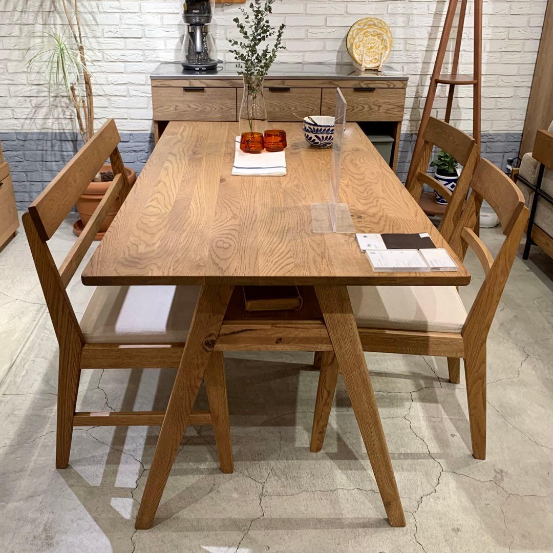 unico ADDAY 木製 ダイニングテーブル 150cm