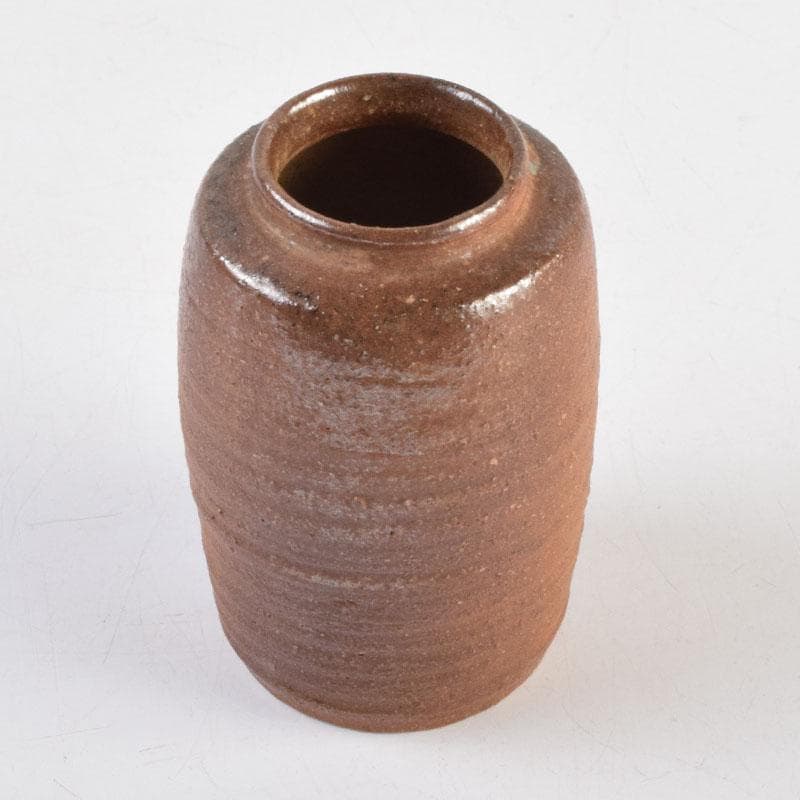 茶道具　信楽焼　清宗作　肩衝茶入　仕覆付　共箱　V　9141