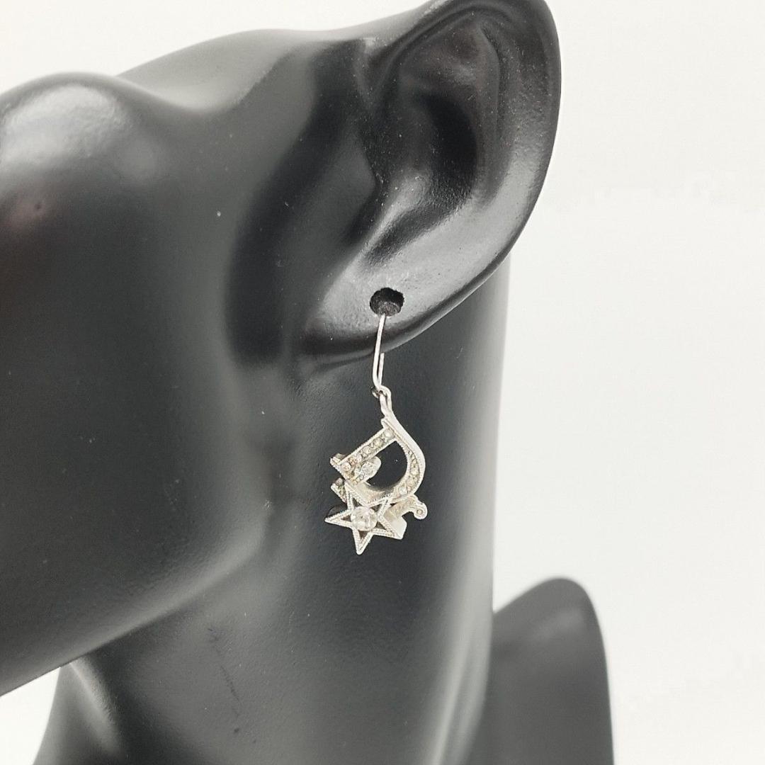 Dior　ディオール　ピアス　トロッターロゴ　スター　星　ラインストーン