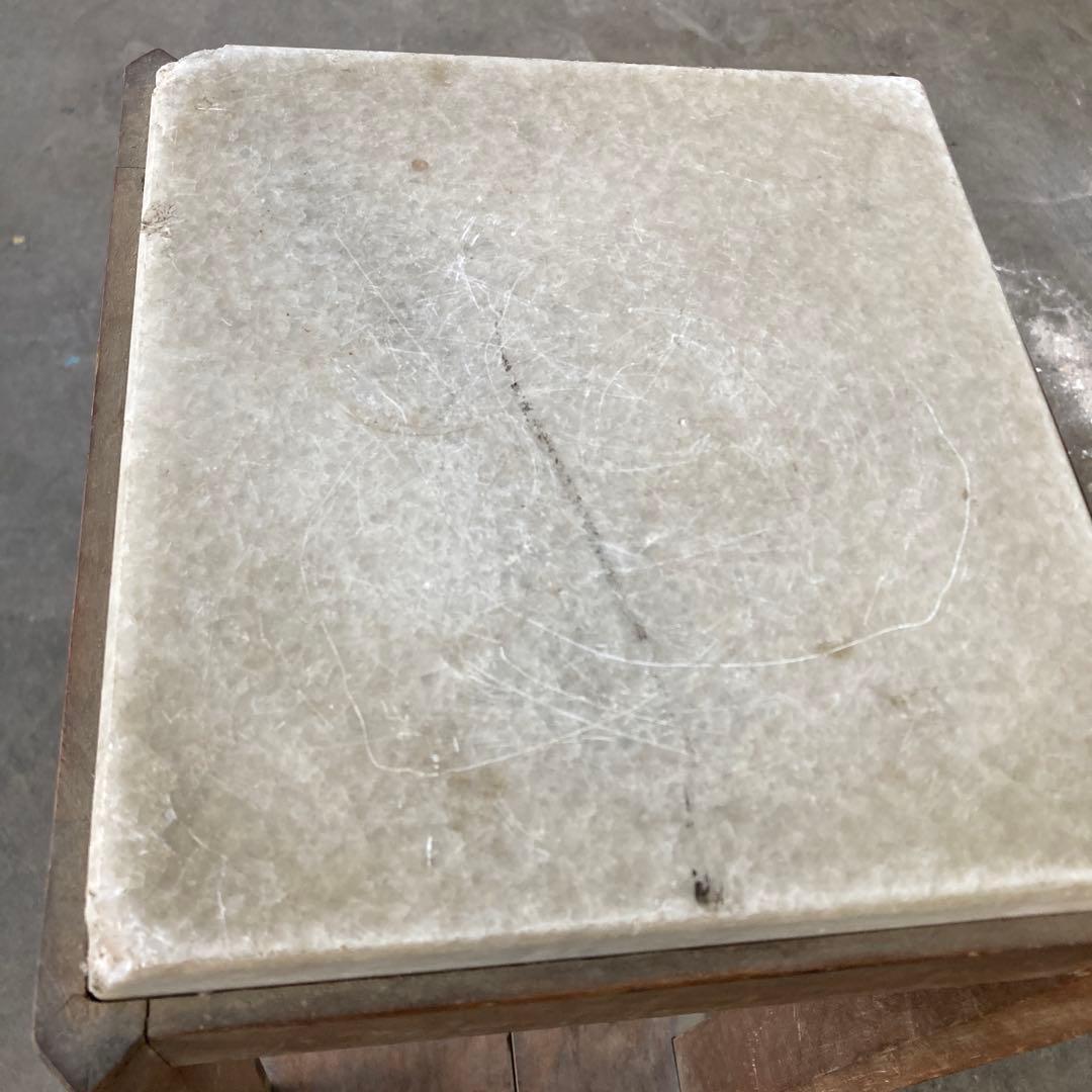 和製アンティーク 天板 大理石 飾り台 昭和レトロ 作品台 ディスプレイ