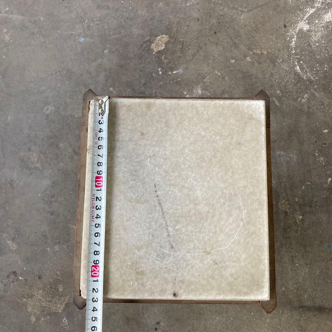 和製アンティーク 天板 大理石 飾り台 昭和レトロ 作品台 ディスプレイ