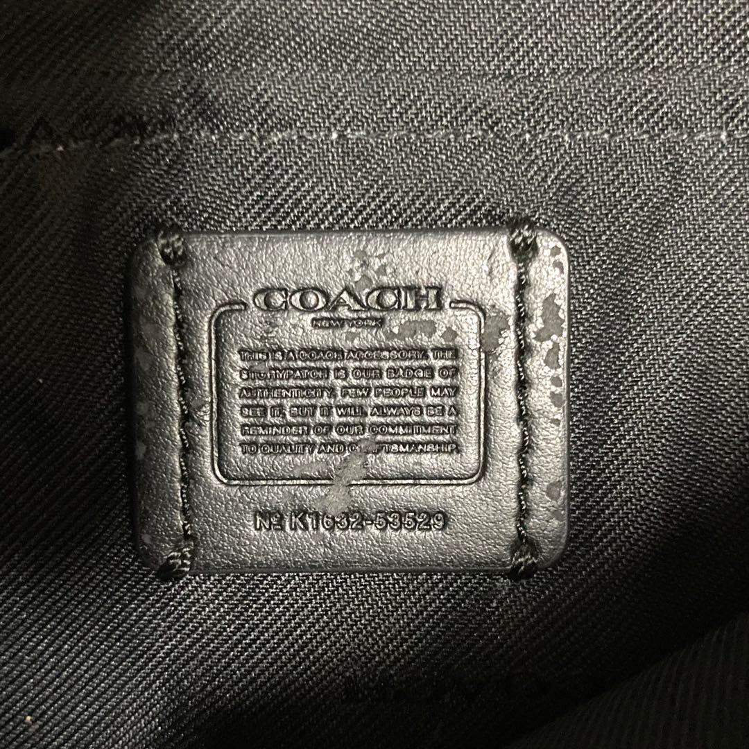 【美品】コーチ ショルダーウォレットバッグ ノア レザー ブラック 財布