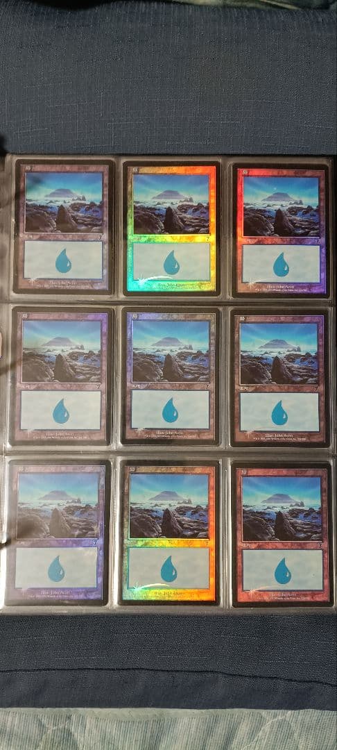 7版　島　9枚セット　　7ED　john avon　旧枠foil