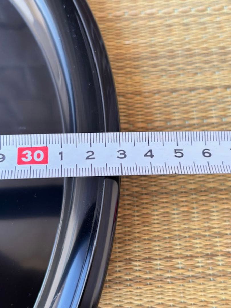 茶道具 八掛盆 木製 真塗 丸盆 螺鈿貝細工 漆器 紙箱付 ☆早いもの勝ち