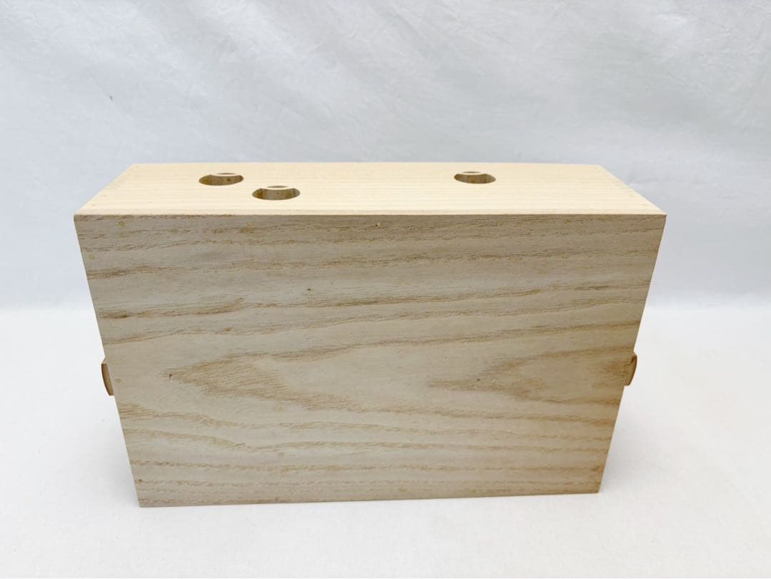 ほぼ未使用 茶道具 桐 一燈好写 つぼつぼ透かし 手持ち莨盆 喫煙具 木工芸