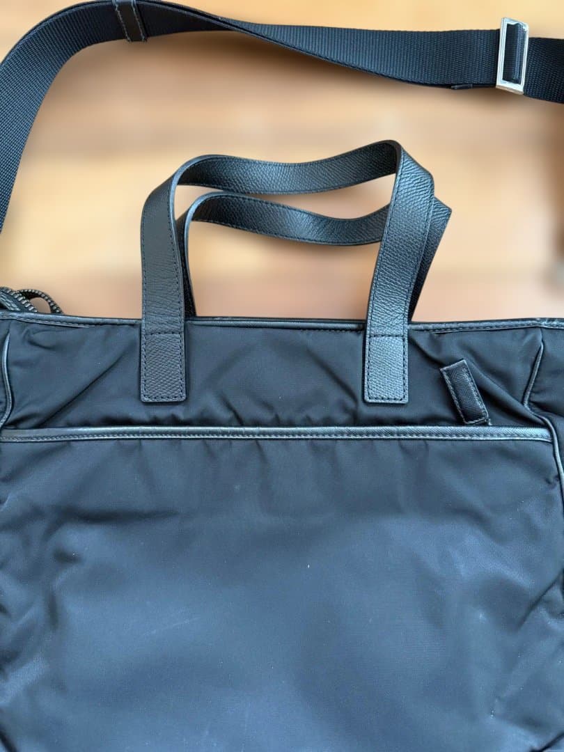 PRADA TESSUTO+SAFFIANO 2WAY トート・ブリーフケース