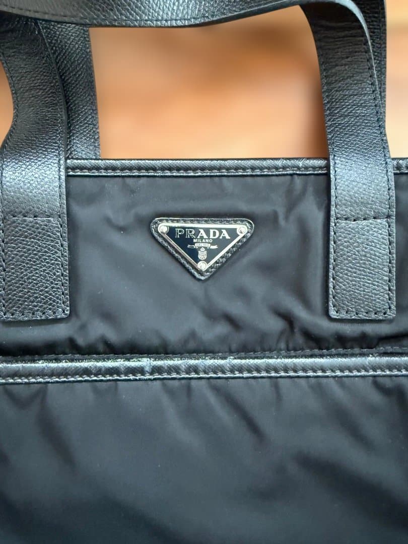 PRADA TESSUTO+SAFFIANO 2WAY トート・ブリーフケース