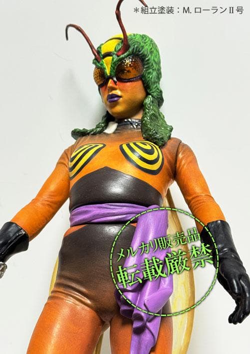 ★ビリケン商会　蜂女（オレンジ塗装）【ソフビキットの完成品】