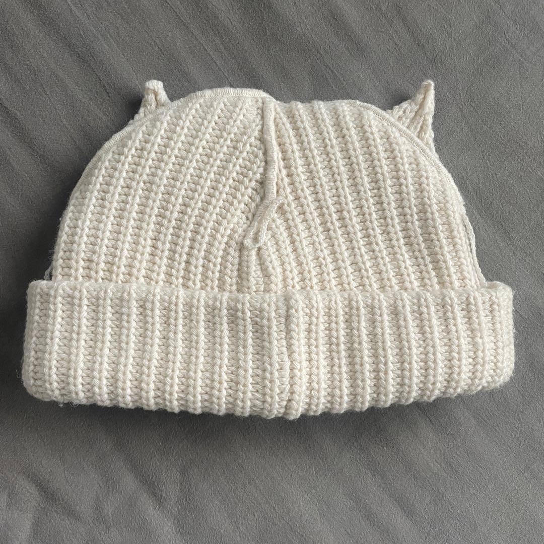 Charles Jeffrey loverboy 猫耳 ニット帽 ホワイト