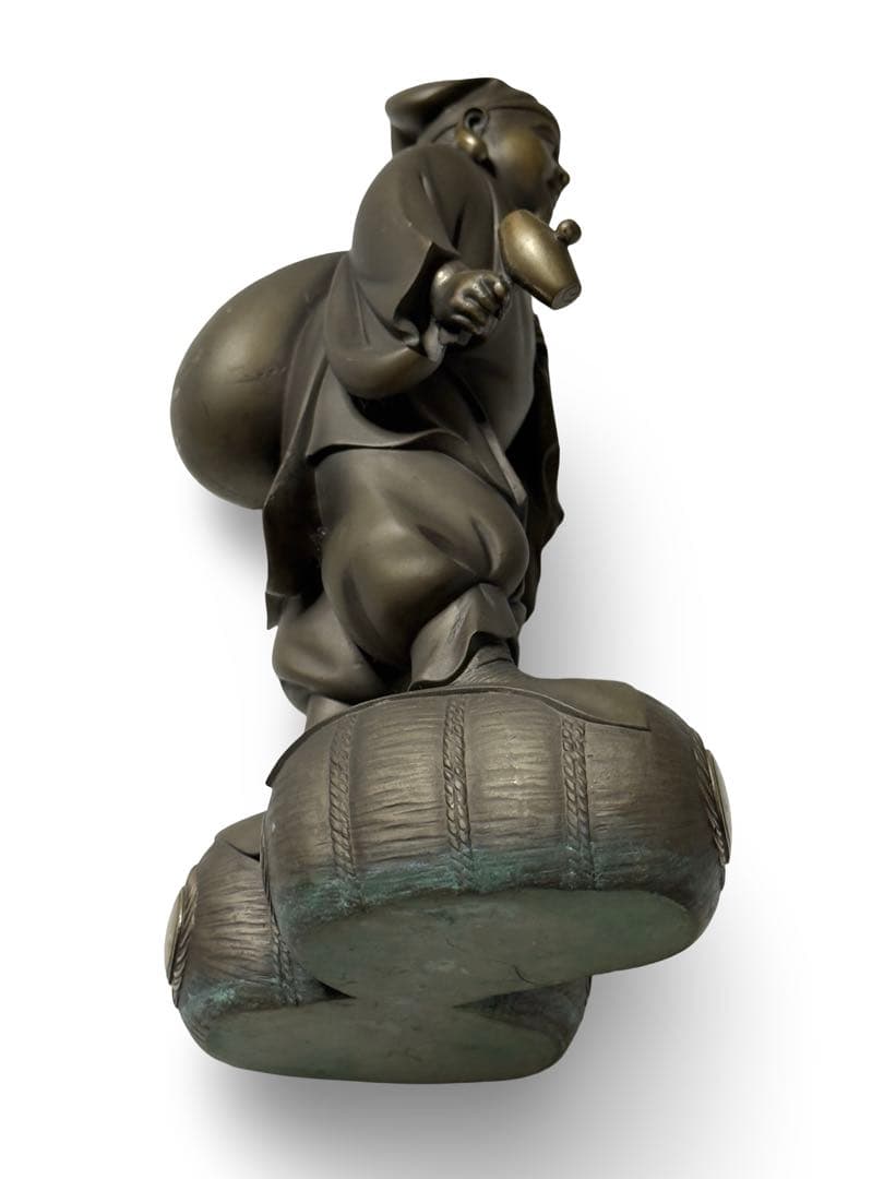 高村光雲作？　ブロンズ立像 笑顔の恵比寿像