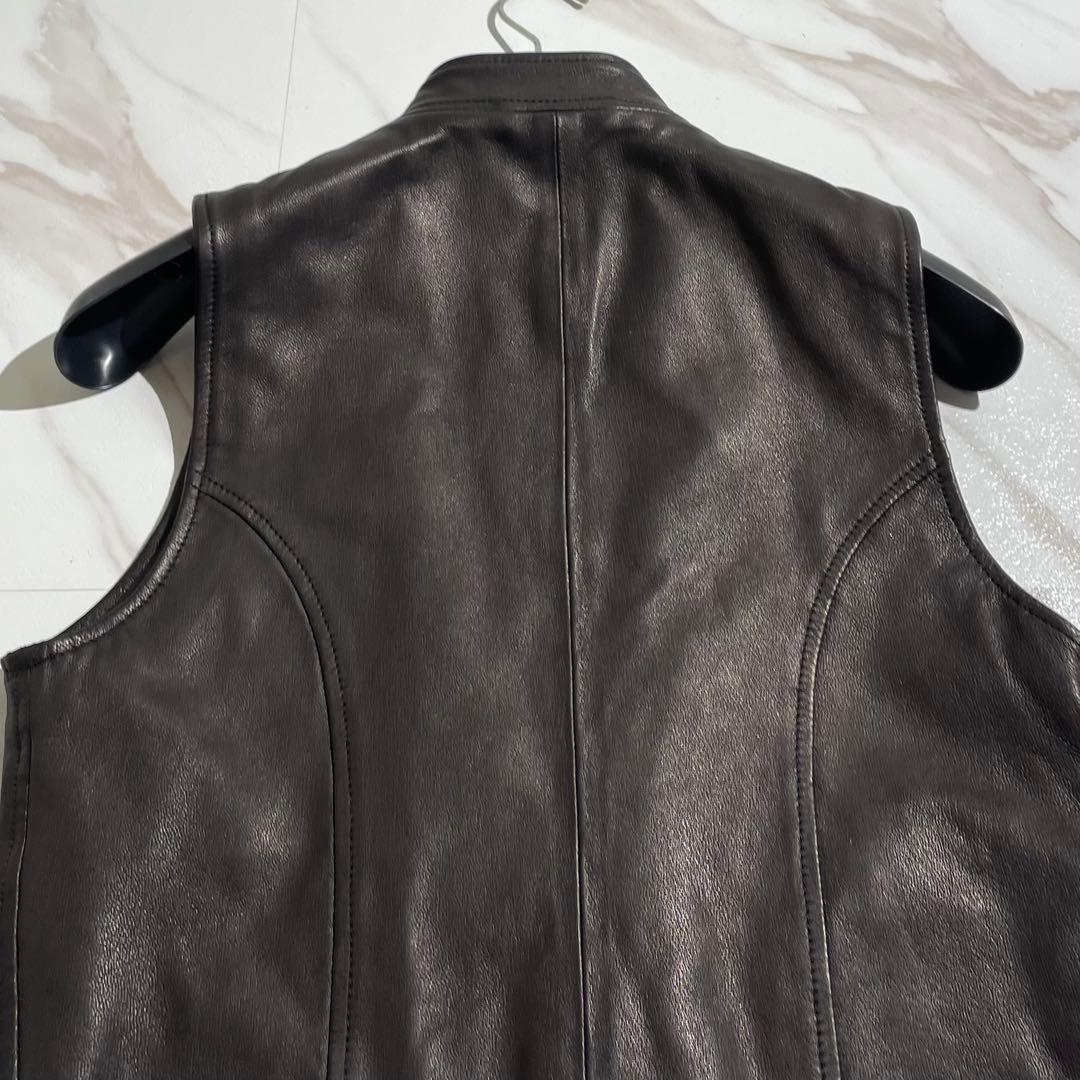 極美品✨ ジョルジオアルマーニ レザージャケット 最高級黒タグ ブラック