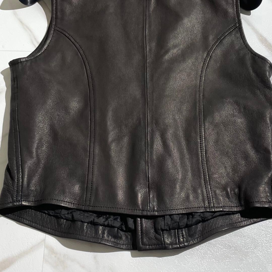 極美品✨ ジョルジオアルマーニ レザージャケット 最高級黒タグ ブラック