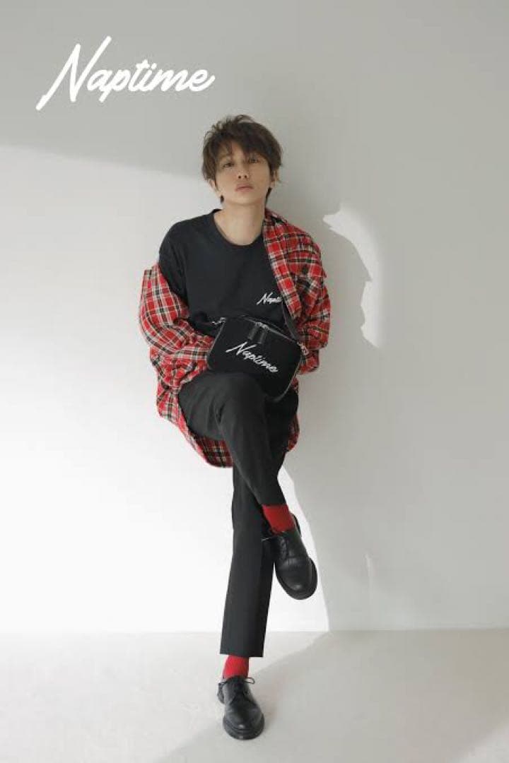 Nissy ブランド naptime チェック SHIRTS-RED