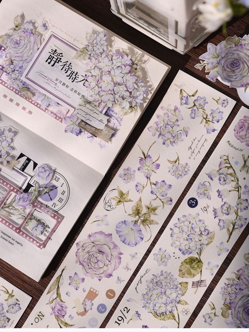 ⭐️SALE⭐️小白家文創《幻紫》海外マスキングテープ　マステ 【2207】