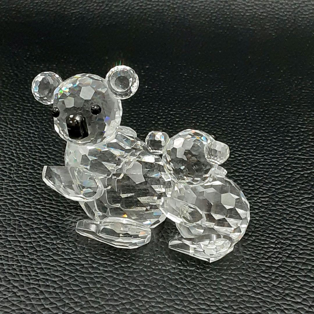 P387 スワロフスキー クリスタル コアラ 親子 2頭セット　お