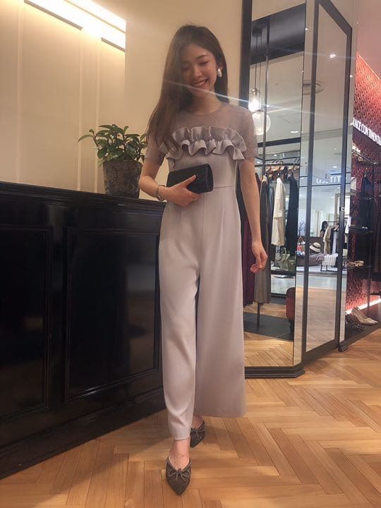 新品タグ付き グレースコンチネンタル パーティドレス フリルワイドサロペット