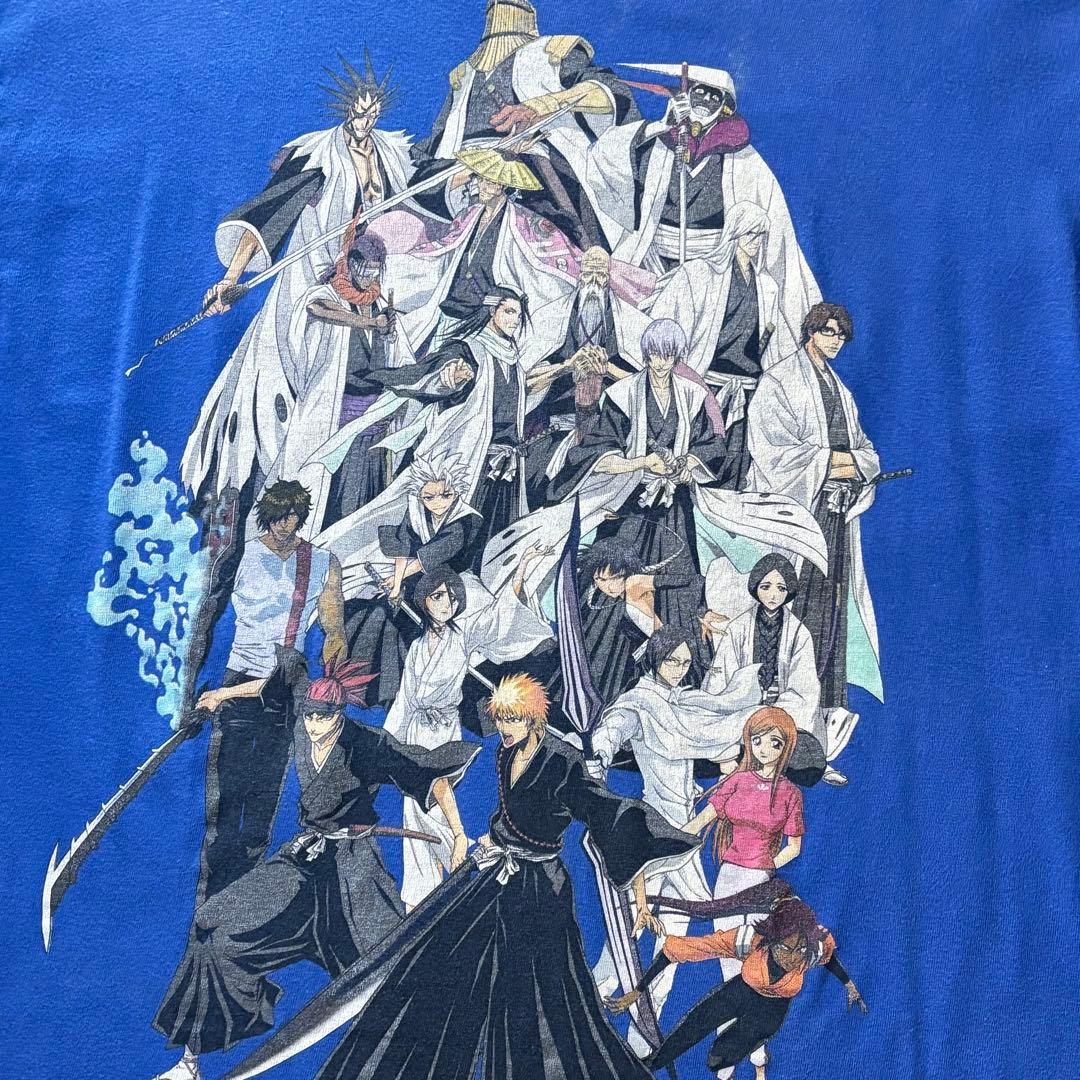 最高峰 00s BLEACH ブリーチ Tシャツ 護廷十三隊 ブルー M アニメ