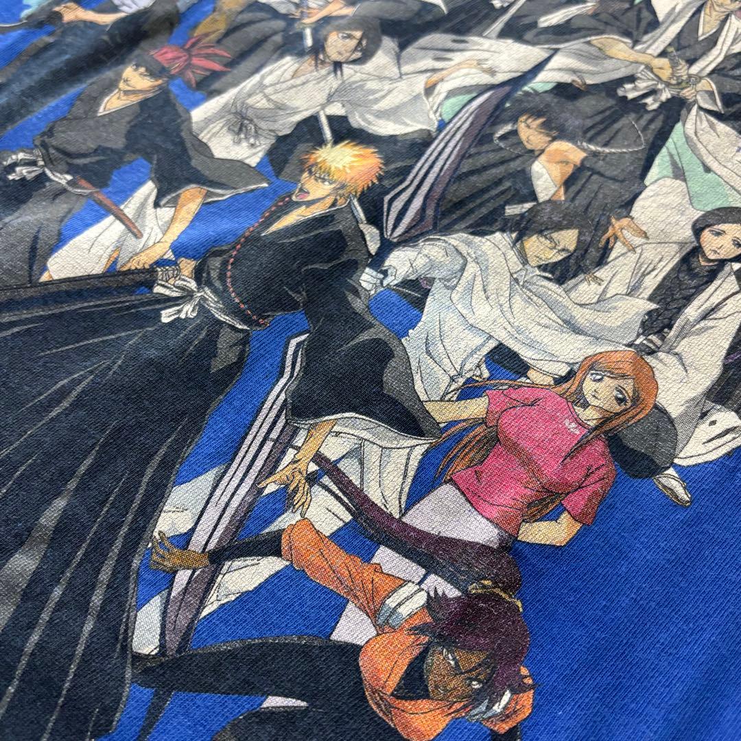 最高峰 00s BLEACH ブリーチ Tシャツ 護廷十三隊 ブルー M アニメ