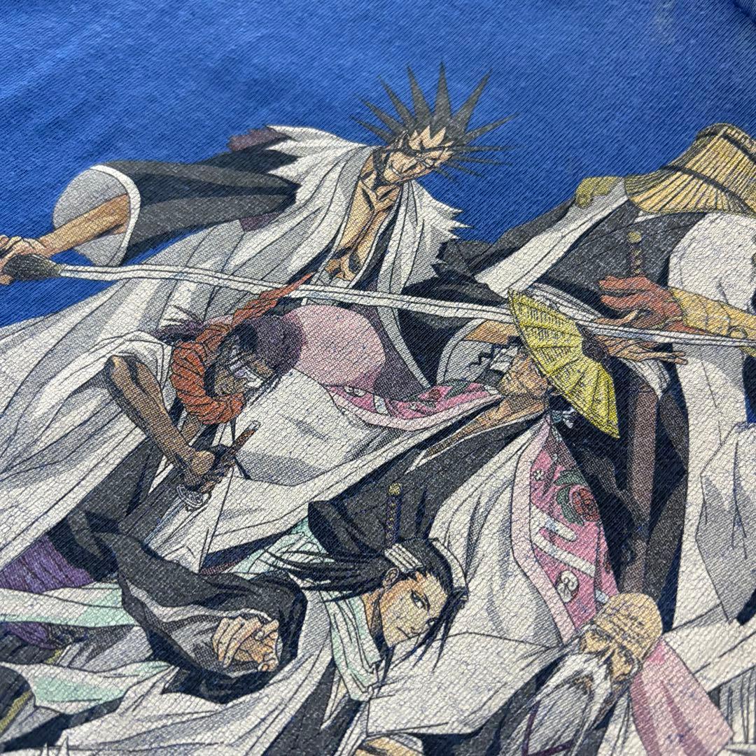 最高峰 00s BLEACH ブリーチ Tシャツ 護廷十三隊 ブルー M アニメ