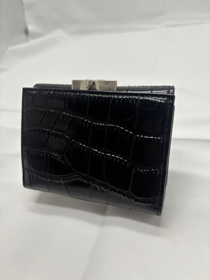 Vivienne Westwood ブラック クロコダイル柄　三つ折り財布