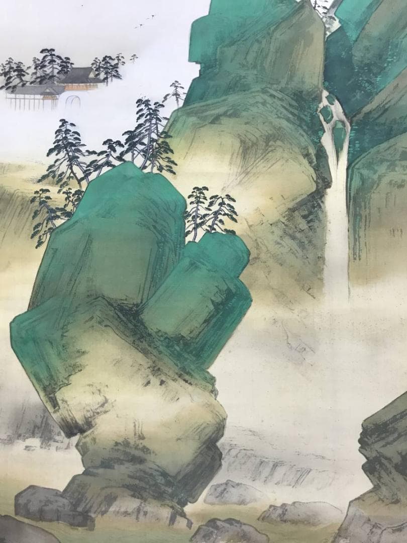 作者不詳/蓬莱山図/山水図/祝事山水図/掛軸/名家伝来/AD-227