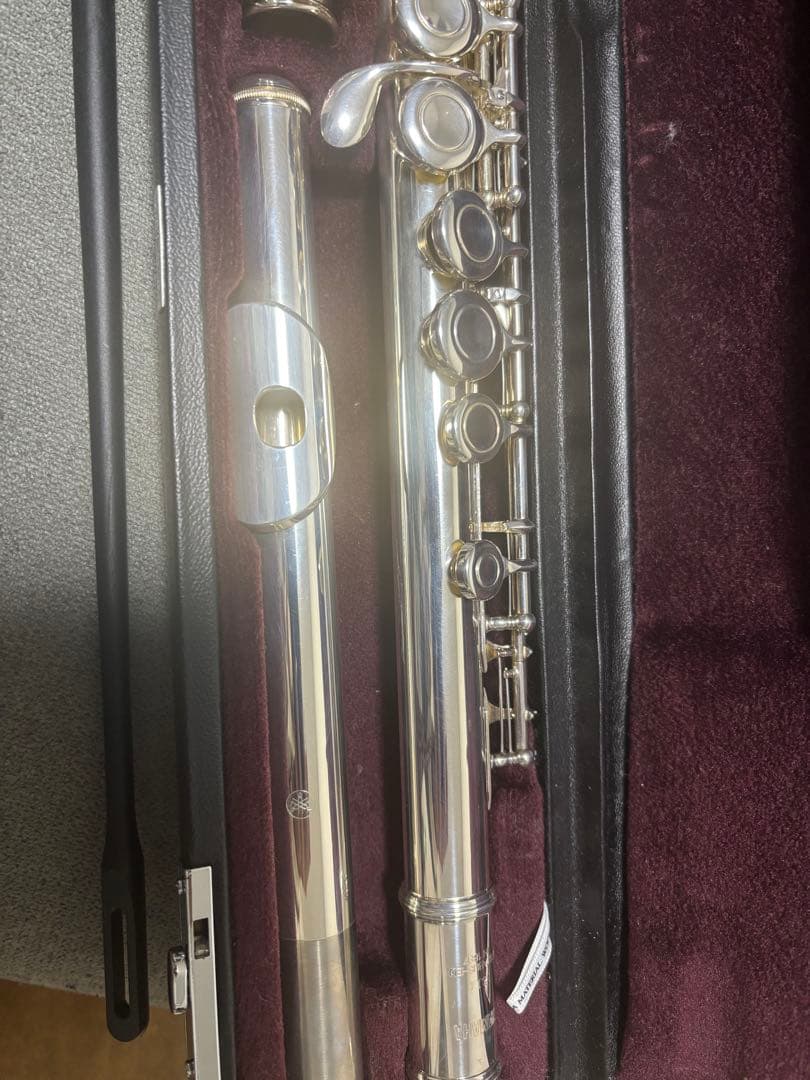 YAMAHA フルート本体 銀メッキ クリーニングペーパー付き