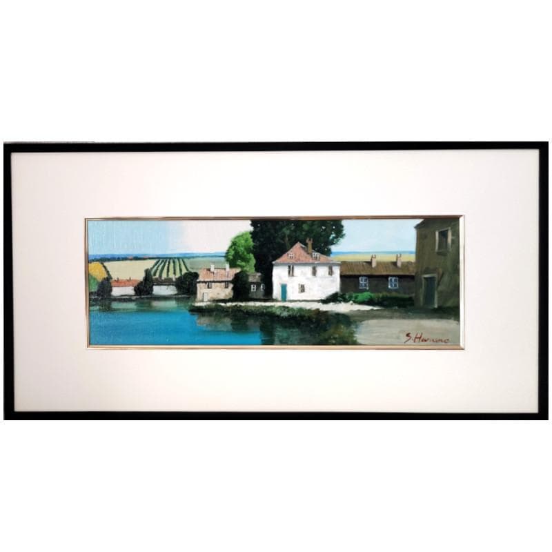 ☆春野修一☆「プロヴァンス」油絵　WSM　未使用額！