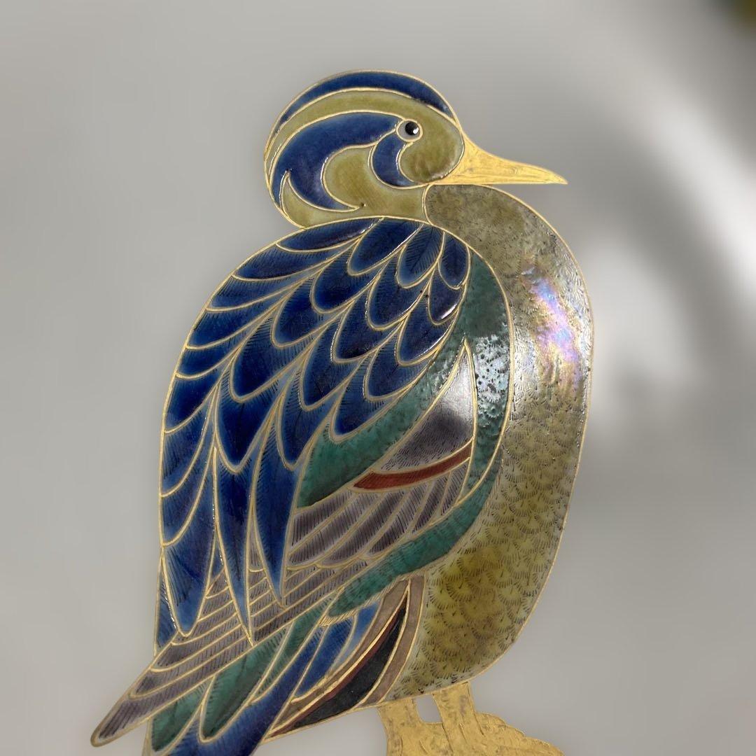 金彩鳥紋　平鉢　九谷　北山雲平氏作　37㎝　共箱入