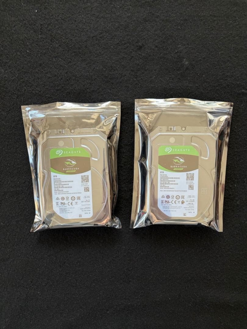 Seagate BarraCuda 8TB HDD x 2 16TB ④