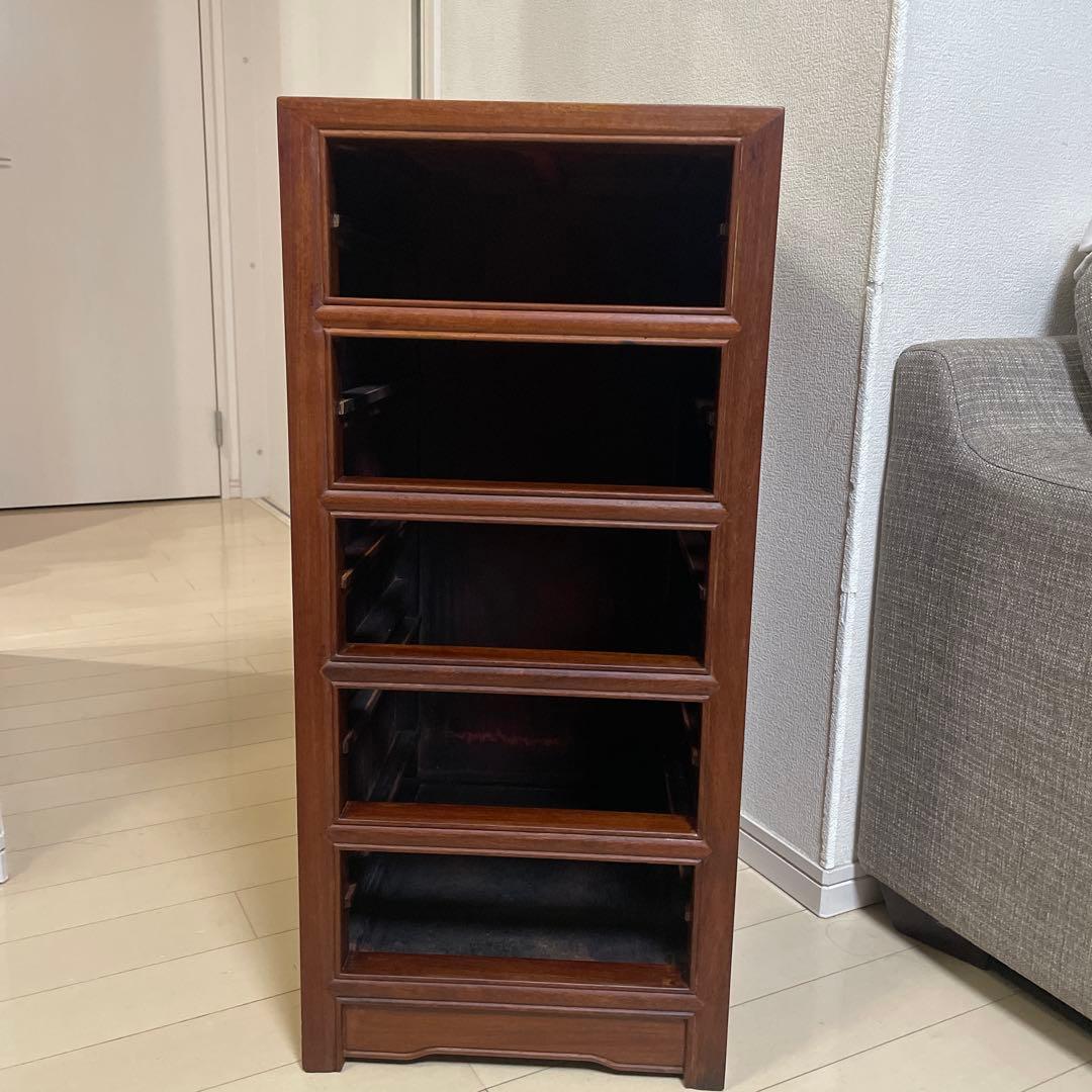 唐木チェスト 唐木家具 紫檀 木製 明清仕様 アンティーク 紫檀収納 無垢材