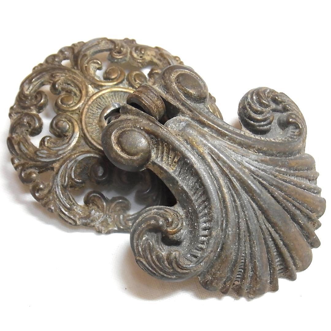 イギリス アンティーク家具用 引き手 6個 ヴィクトリアン様式 装飾金具 パーツ