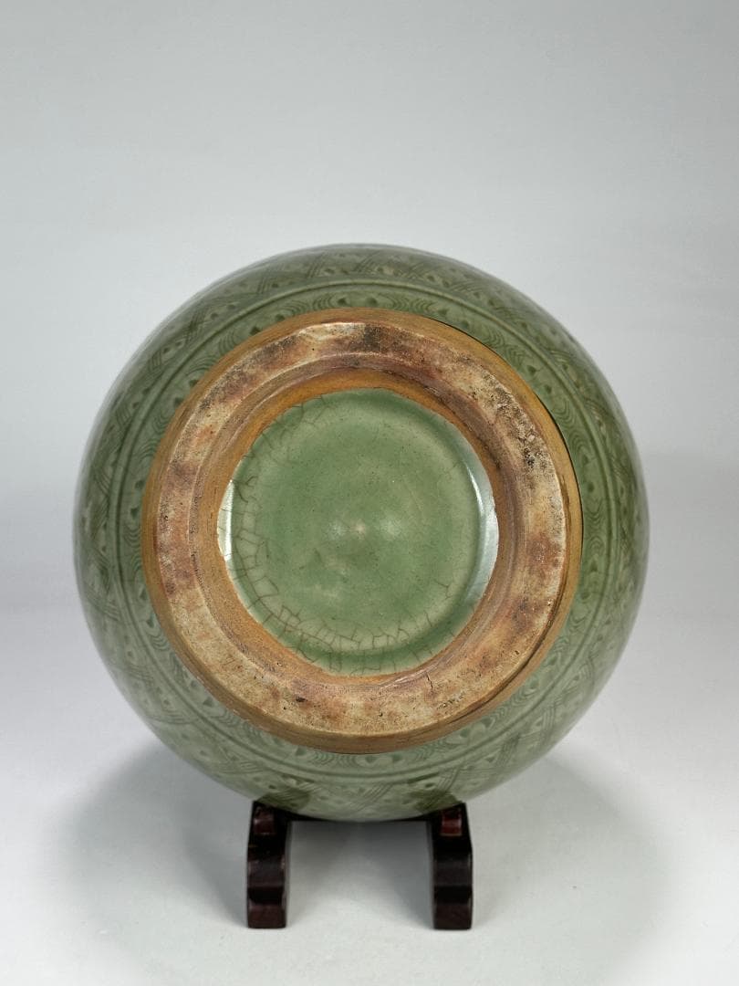 中国美術　龍泉窯　天龍寺　青磁　七官　花瓶　花器　時代　古物　唐物　明時代？