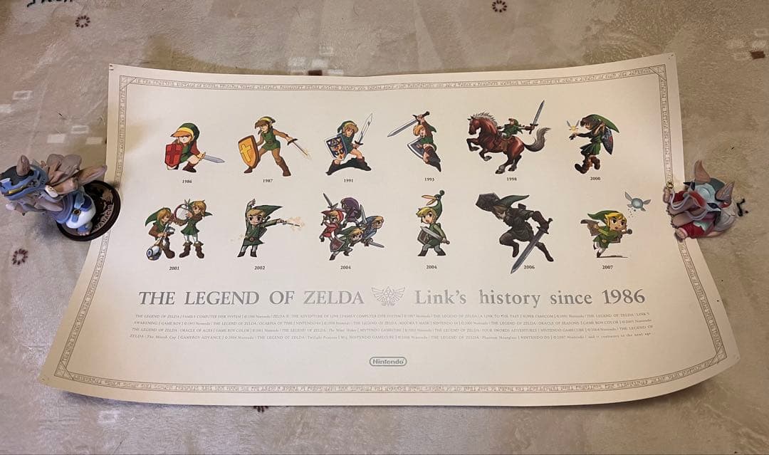 ゼルダの伝説　ポスター４枚セット　クラブニンテンドー