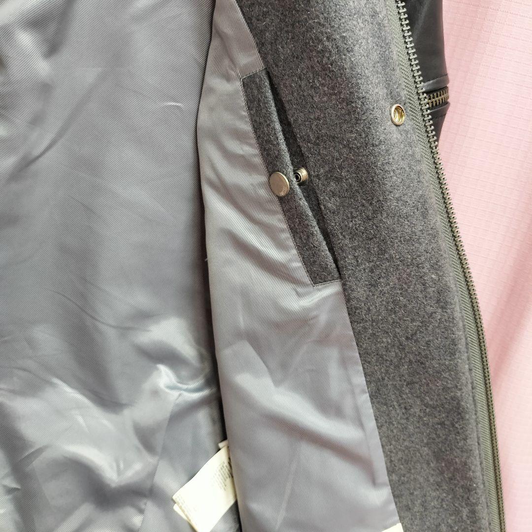 DIESEL シングルライダース ジャケット S　ウール 切替 スタジャン 牛革