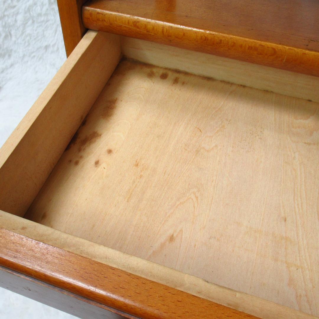 カリモク家具 ラタン キャビネット 電話代 棚 昭和レトロ オールドカリモク