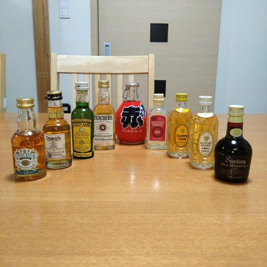◆昭和レトロ◆ウイスキー◆ミニボトル◆古酒◆特級◆2級◆9本