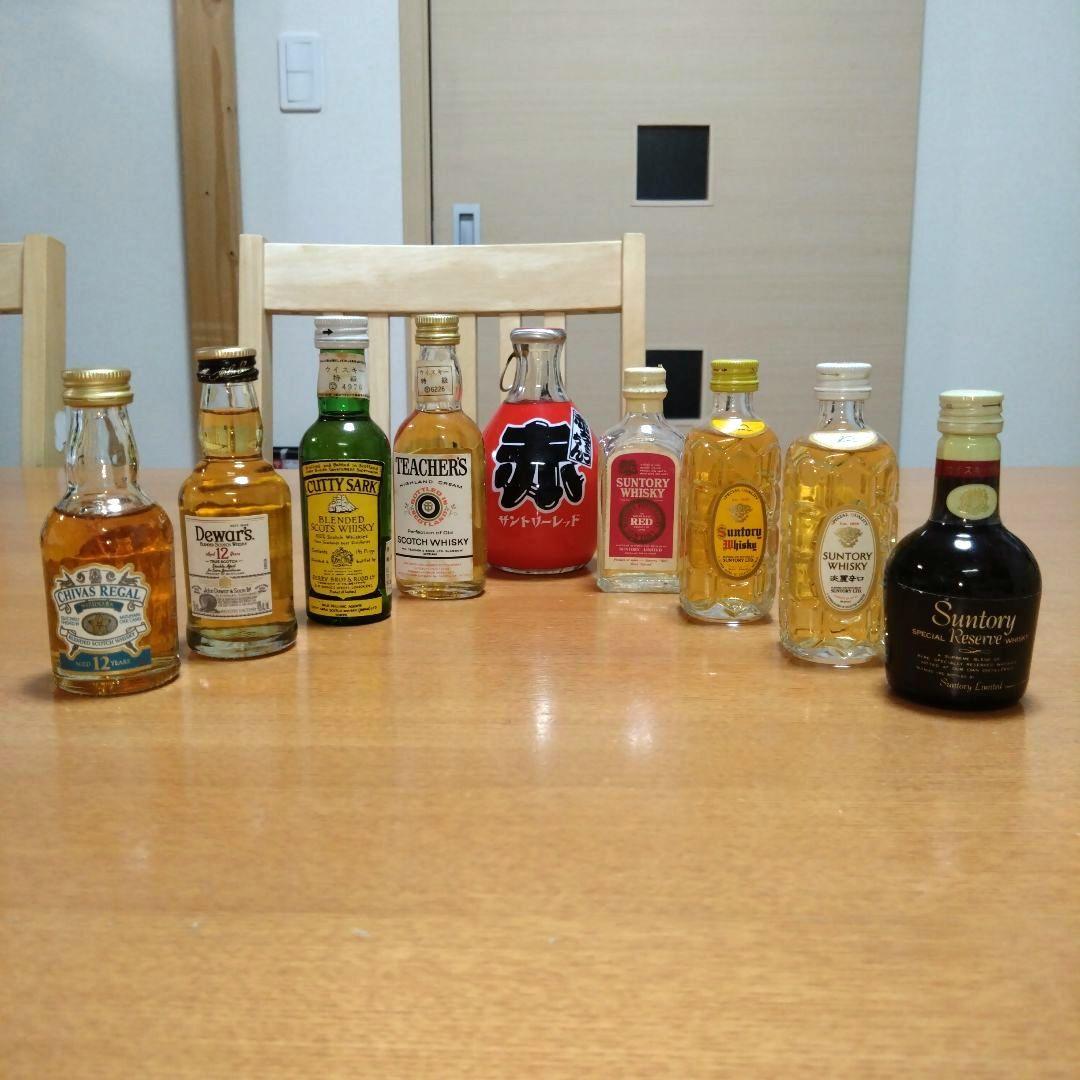 ◆昭和レトロ◆ウイスキー◆ミニボトル◆古酒◆特級◆2級◆9本