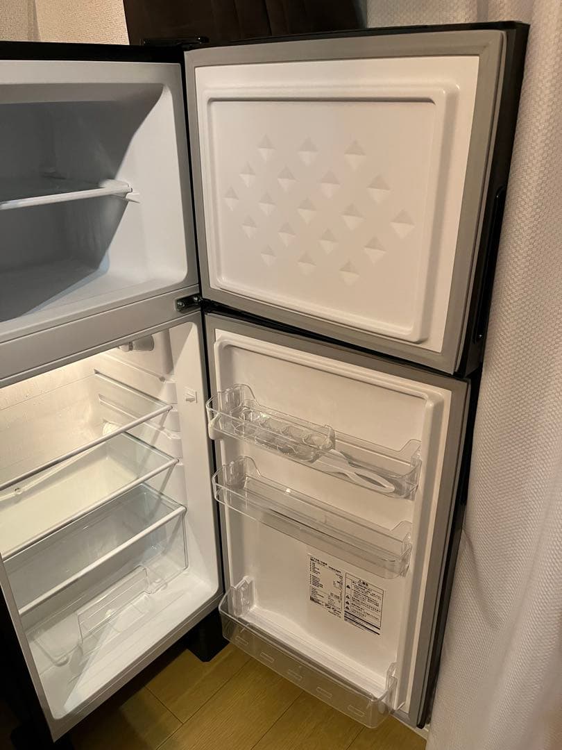 maxzen ブラック冷蔵庫 118Ꮮ 上部冷凍室付き