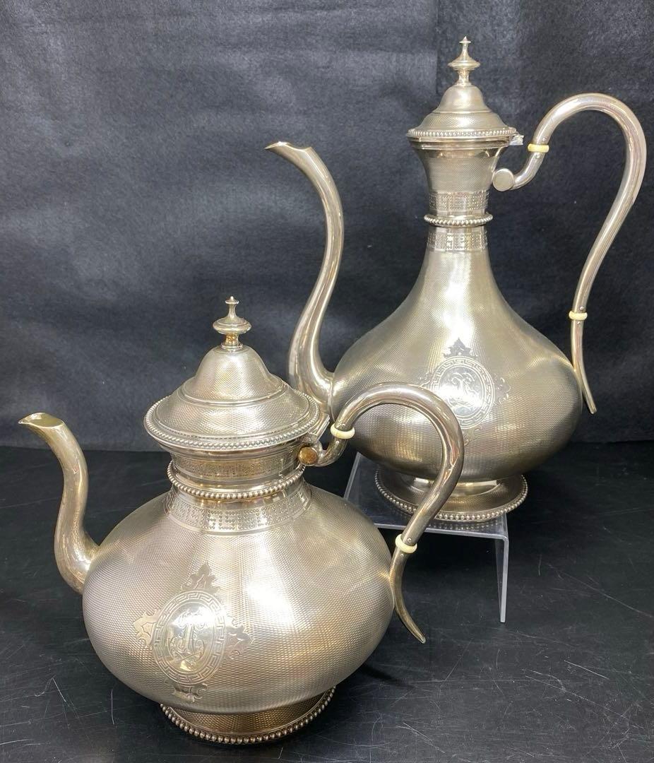 専用カルディヤック極上彫金純銀ミネルヴァホールマークポットセット1830gチコニ