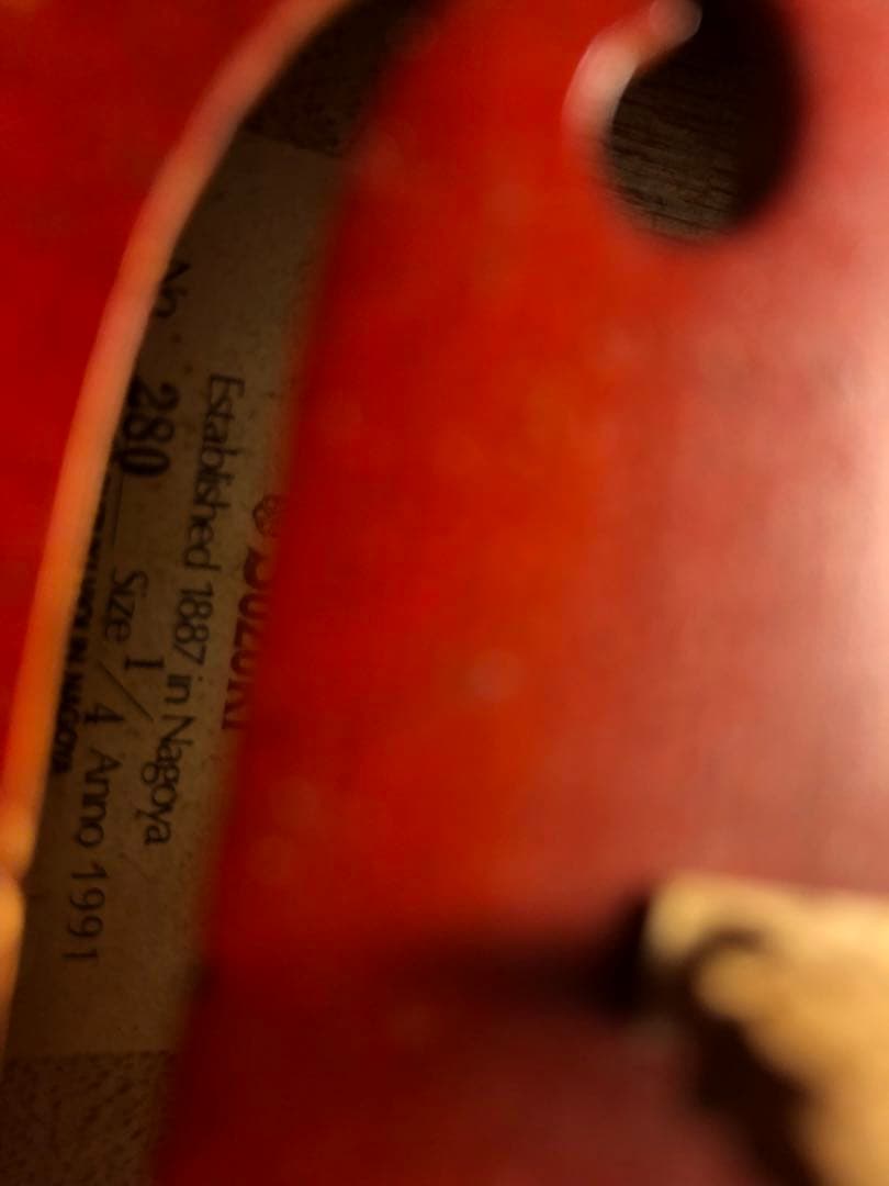 【駒&魂柱調整済】Suzuki分数バイオリンNo280 1/4 1991