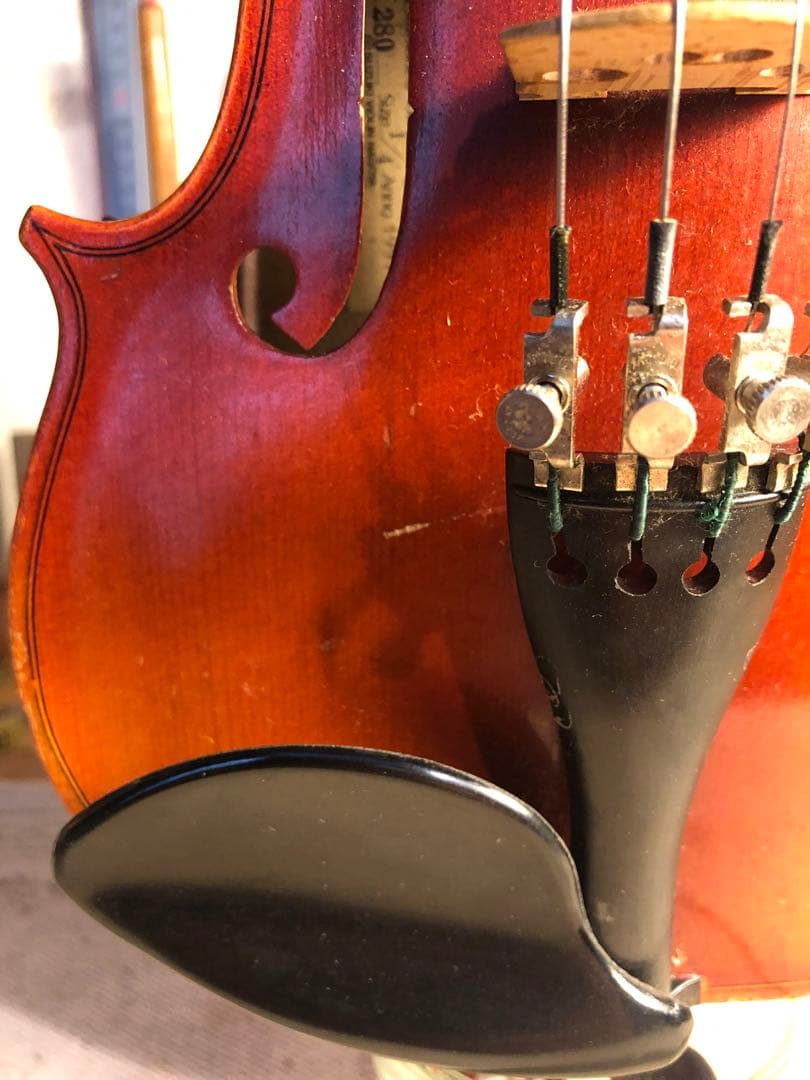 【駒&魂柱調整済】Suzuki分数バイオリンNo280 1/4 1991