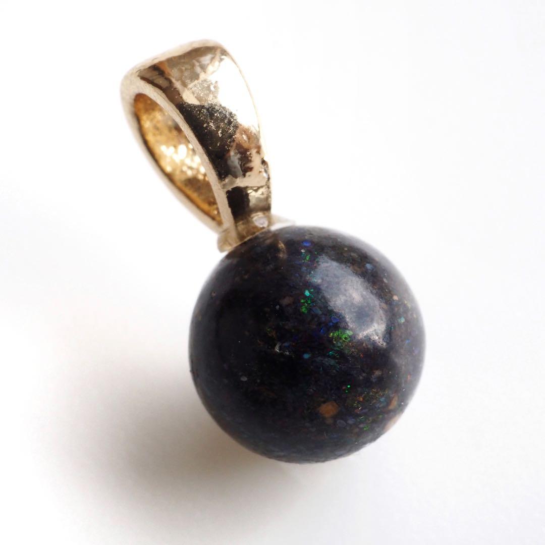 【Ruby】希少石ゴールデンマイカの大粒ネックレストップ