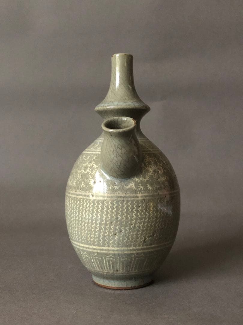 中国骨董　高麗青磁　壺　水差し　アンティーク