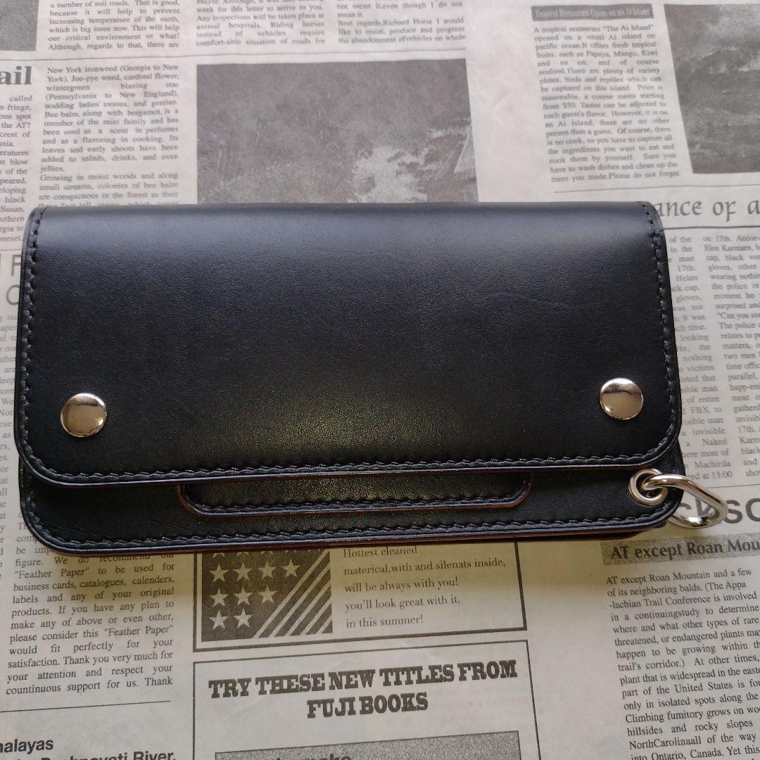 茶芯　2.5層　ロングトラッカー　ウォレット　栃木レザー