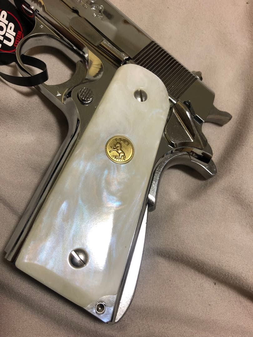 【東京マルイ】コルトガバメント　シリーズ70　ニッケルフィニッシュ　ガスガン