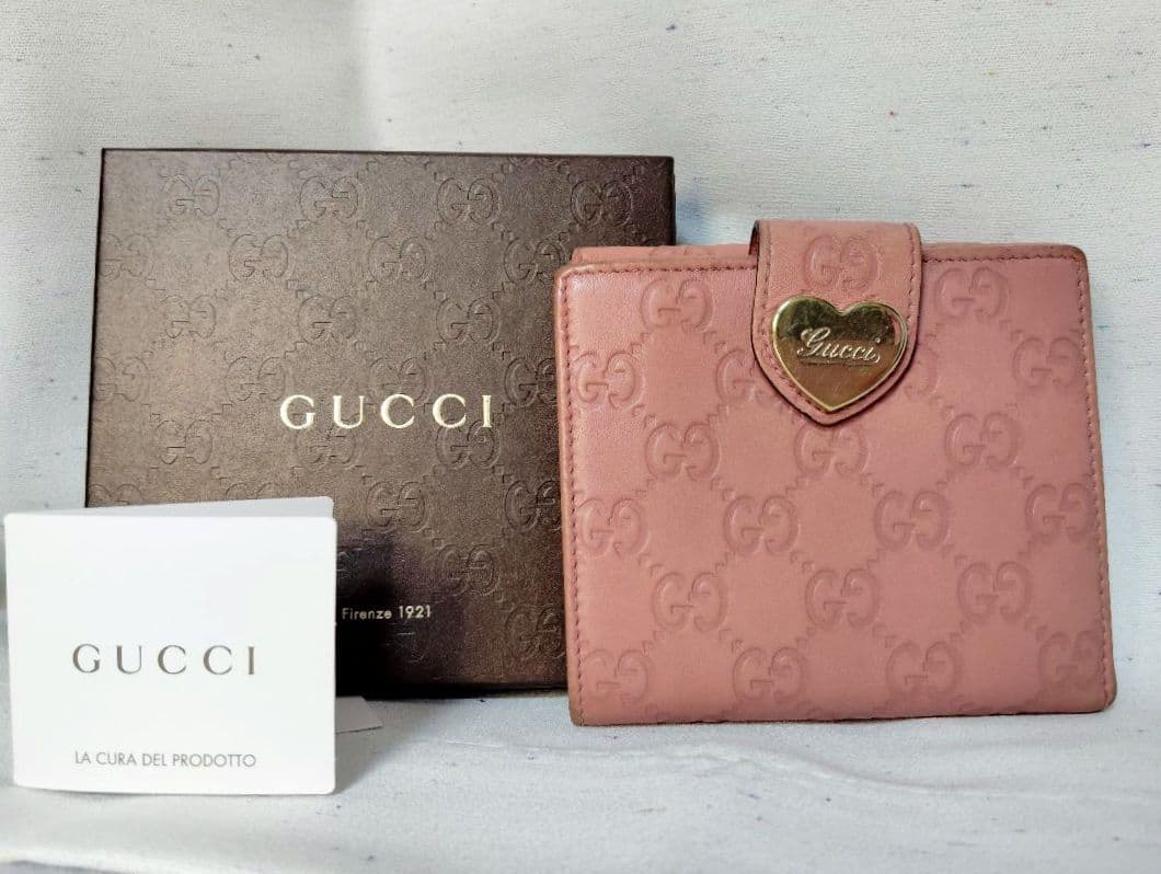 ばつまるグッチ 二つ折り財布 グッチシマ 203549 2184